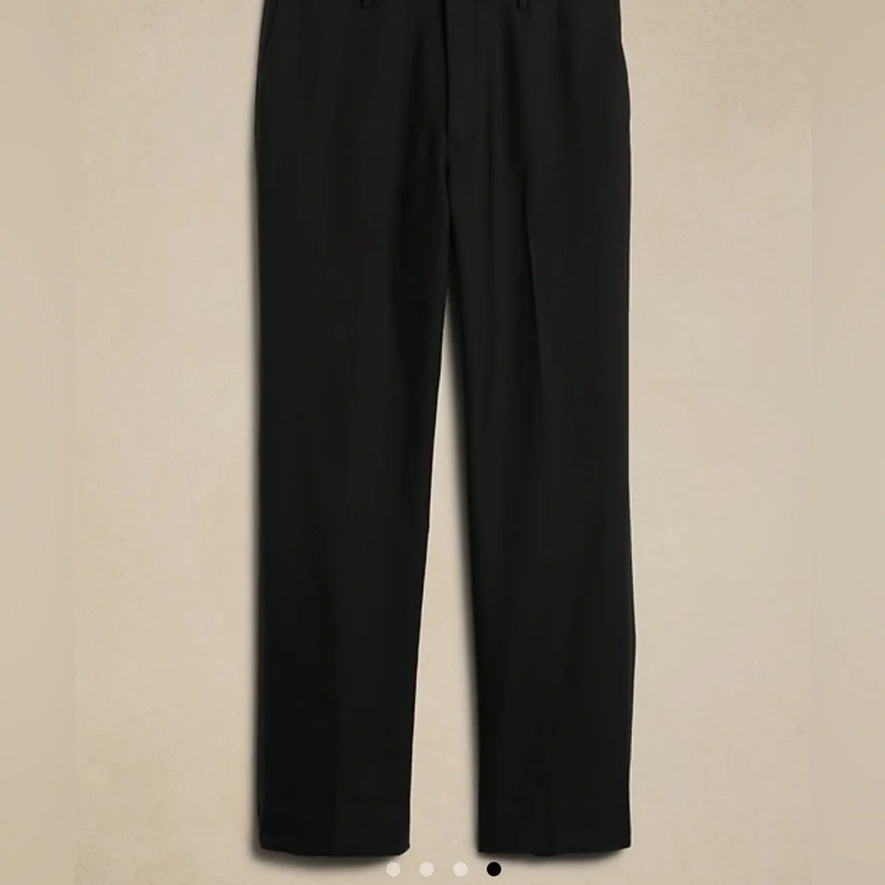 NWT Banana Republic Men’s Barthes Italian Wool Black Straight Pants Size 38